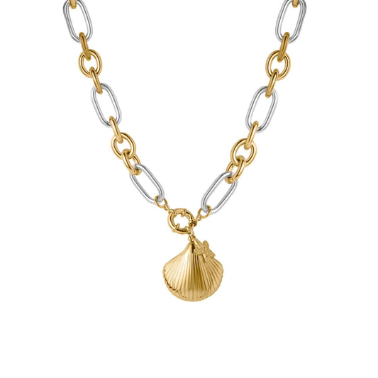 COLLAR DE CADENA CHUNKY - CONCHA MARINA