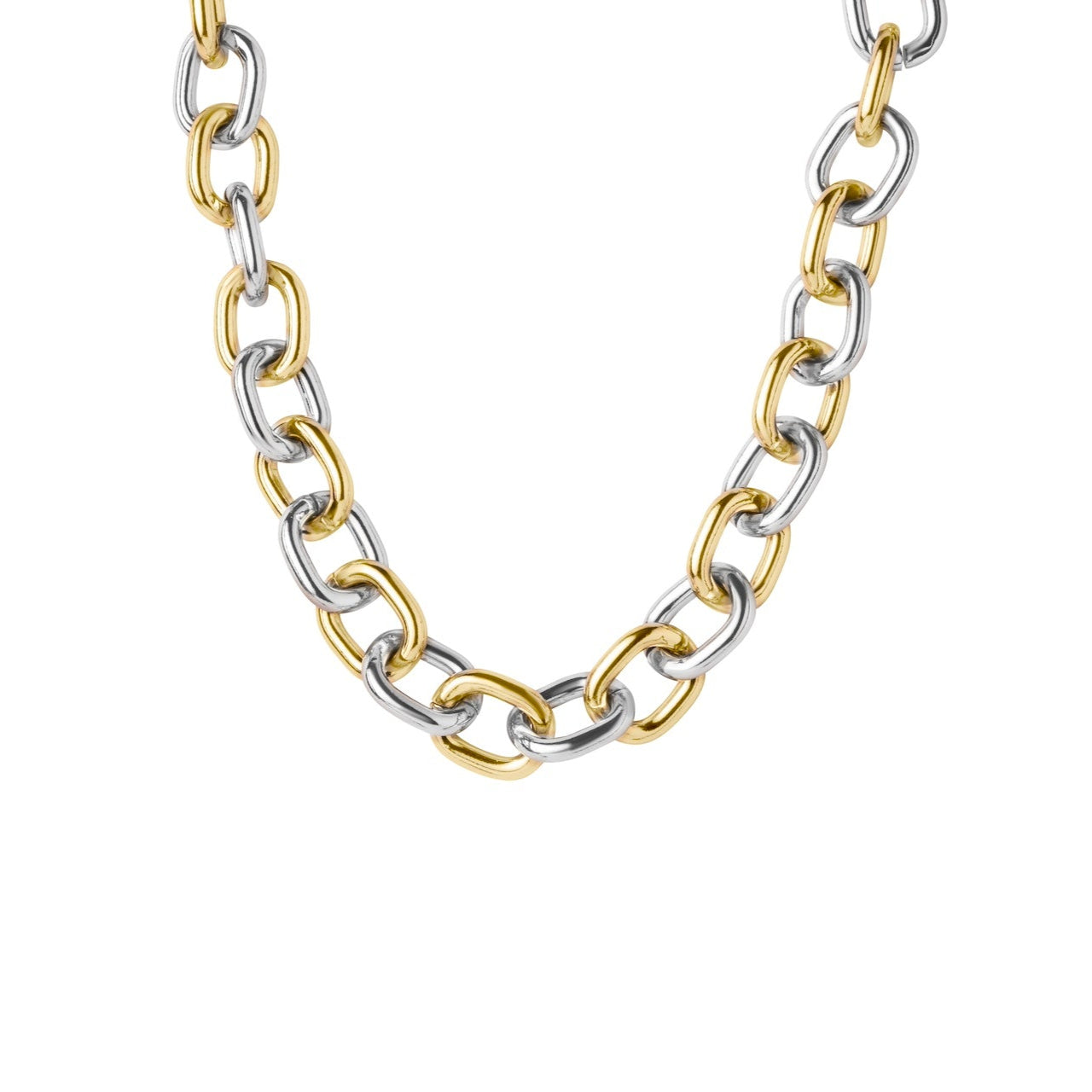 COLLAR OVALOS CHUNKY BITONO